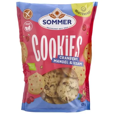 Cookies Cranberry, Mandel & Sesam - glutenfrei (Sommer & Co.)