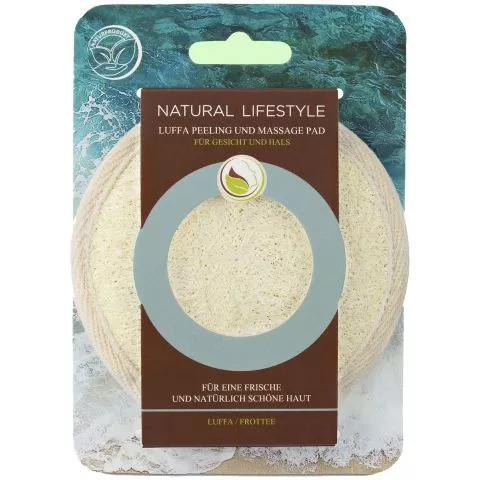 Luffa Peeling und Massage Pad - ca. 10x10 cm (Nature & Life)