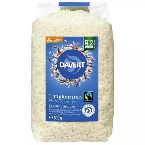 Langkornreis wei FAIRTRADE DEMETER (Davert)