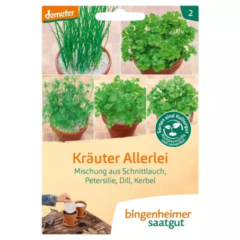 Kchenkruter Kruter Allerlei - Saatscheibe (Bingenheimer Saatgut)