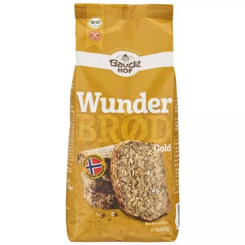 Wunderbrot Gold, glutenfrei - Bio-Brotbackmischung (Bauck Hof)