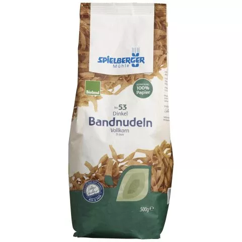 Dinkel Vollkorn Bandnudeln 9mm (Spielberger)