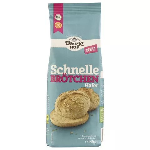 Schnelle Brtchen Hafer glutenfrei - Bio-Brotbackmischung (Bauck Hof)