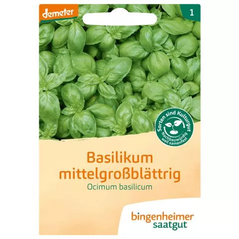 Basilikum mittelgro Ocimum basilicum (Bingenheimer Saatgut)