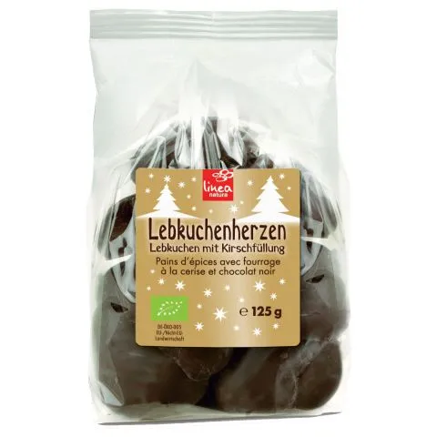 Lebkuchenherzen Zartbitter gefllt Kirsche (Linea Natura)