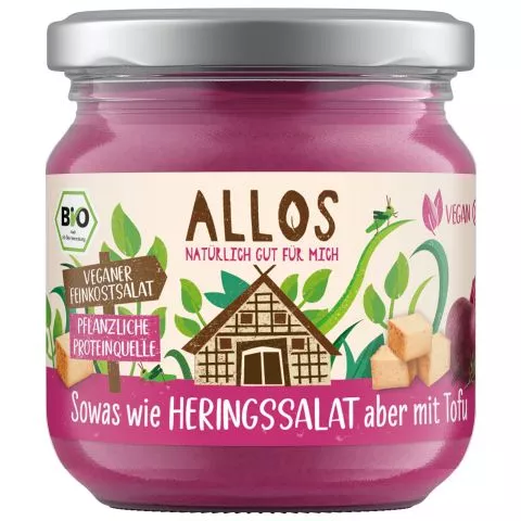 Veganer Feinkostsalat wie Hering (Allos)