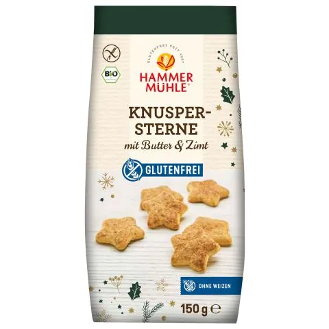 Knuspersterne Butter & Zimt, glutenfrei (Hammermhle)