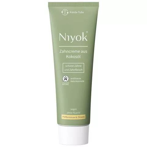 Zahncreme aus Bio-Kokosl Pfefferminze & Zitrone (Niyok)