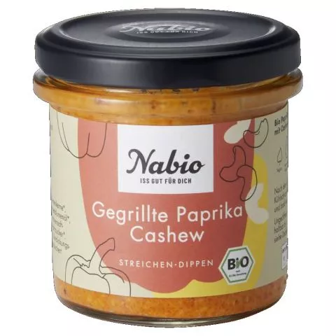 Gegrillte Paprika Cashew Aufstrich (Nabio)