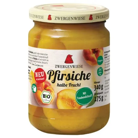 Pfirsiche, halbe Frucht (Zwergenwiese)