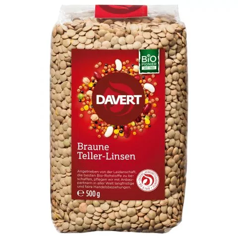 Braune Teller-Linsen (Davert)