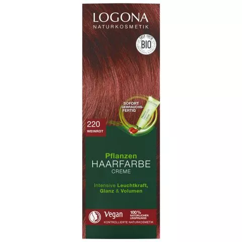 Pflanzenhaarfarbe Color Creme Weinrot 220 (Logona)