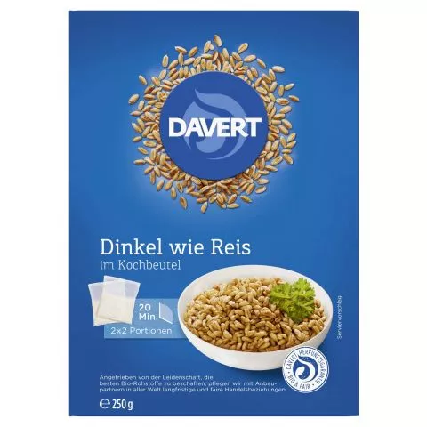 Dinkel wie Reis im Kochbeutel (Davert)