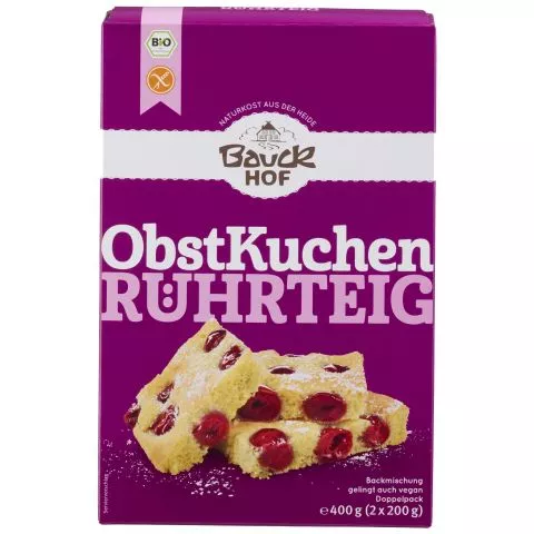 Obstkuchen-Rhrteig, glutenfrei - Bio-Kuchenbackmischung (Bauckhof)