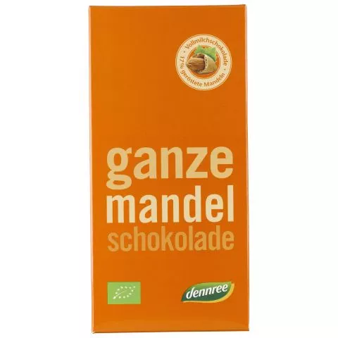 Vollmilchschokolade mit ganzen Mandeln (dennree)