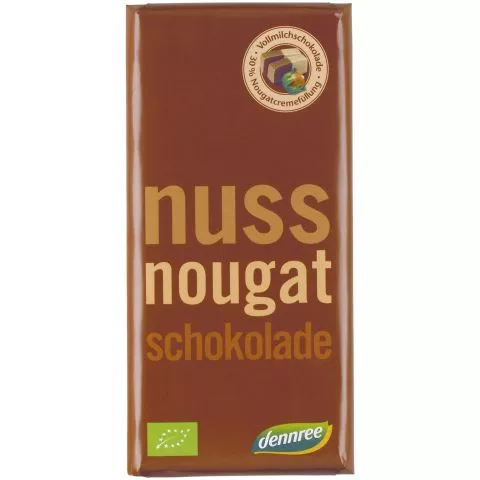 Vollmilchschokolade mit Nougatcremefllung (dennree)