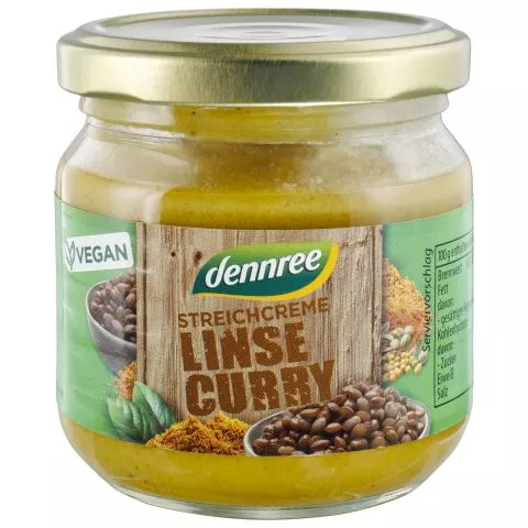 Streichcreme Linse Curry (Dennree)