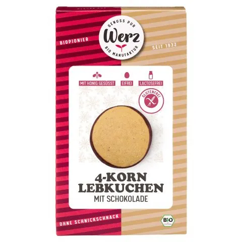 4-Korn-Honig-Mandel-Lebkuchen, glutenfrei (Werz)