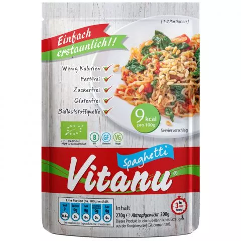 Spaghetti, aus der Konjakwurzel (Glucomannan) (Vitanu)