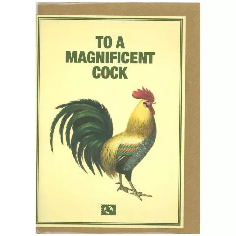 ECO-design Grukarte: TO A MAGNIFICENT COCK (Message Earth)