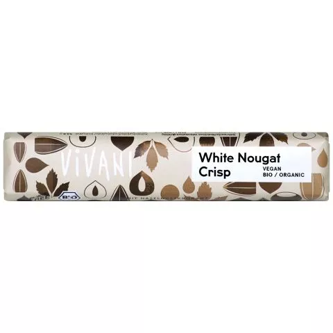 White Nougat Crisp Schokoriegel mit Reisdrink (Vivani)
