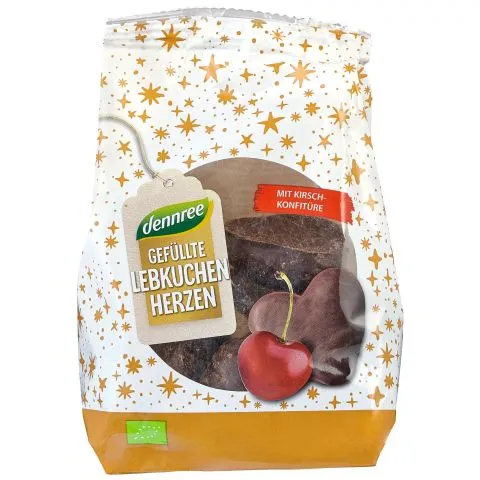 Lebkuchen Herzen mit Kirschfllung (dennree)