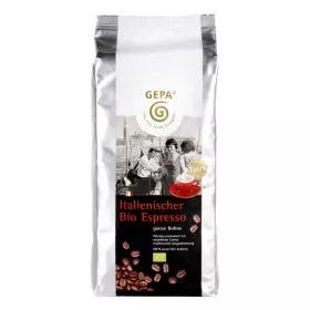 Espresso, original italienisch, ganze Bohne, 100% Arabica (Gepa)