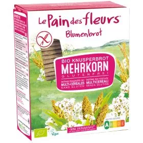 Knusperbrot Mehrkorn, glutenfrei (Blumenbrot)